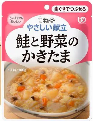 日本kewpie 三文鱼蔬菜伴鸡蛋 (100克 | UDF等级2 | 难以咀嚼较大且硬食材人士适用)