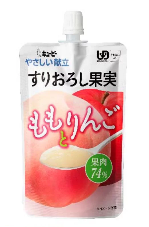 日本kewpie 香桃蘋果果蓉 (100克 | UDF等級4 | 難以咀嚼固態食物人士適用)