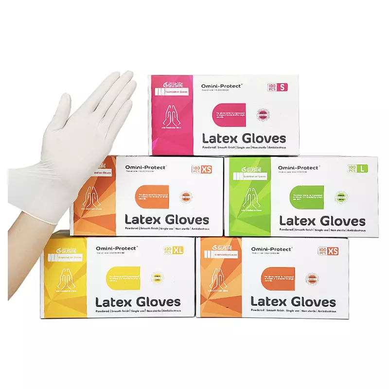 Omini-Protect Disposable Latex Examination Gloves